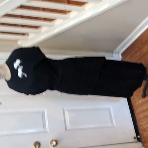 1940s dress with bead embellishment.